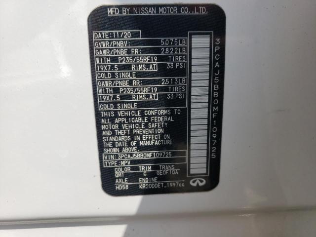 Photo 13 VIN: 3PCAJ5BB0MF109725 - INFINITI QX50 LUXE 