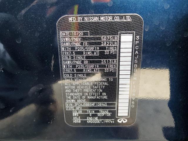 Photo 12 VIN: 3PCAJ5BB5MF108960 - INFINITI QX50 