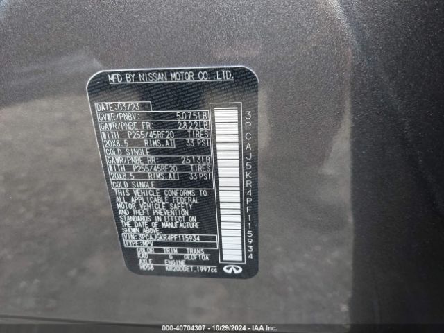 Photo 8 VIN: 3PCAJ5KR4PF115934 - INFINITI QX55 