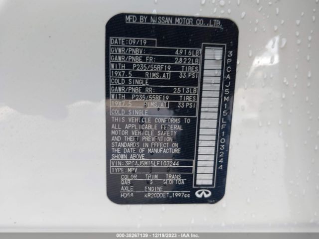 Photo 8 VIN: 3PCAJ5M15LF103244 - INFINITI QX50 