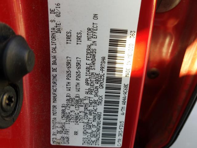 Photo 9 VIN: 3TMAZ5CN0GM014003 - TOYOTA TACOMA DOU 