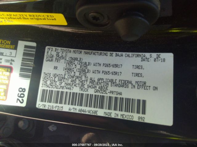 Photo 8 VIN: 3TMAZ5CN2JM074467 - TOYOTA TACOMA 