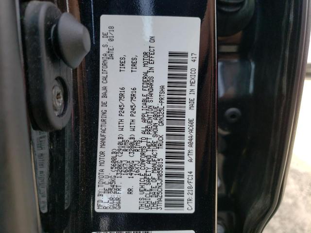 Photo 9 VIN: 3TMAZ5CN3JM055815 - TOYOTA TACOMA DOU 