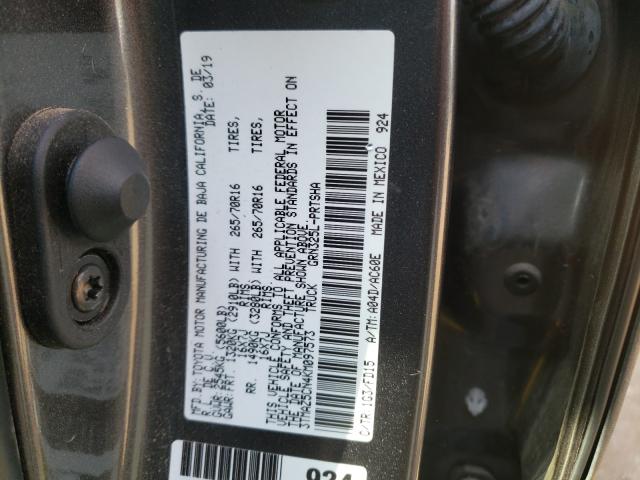 Photo 9 VIN: 3TMAZ5CN4KM097573 - TOYOTA TACOMA DOU 