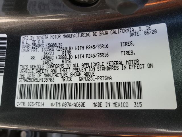 Photo 9 VIN: 3TMAZ5CN5LM135703 - TOYOTA TACOMA DOU 