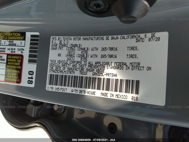 Photo 8 VIN: 3TMAZ5CN9LM137079 - TOYOTA TACOMA 2WD 