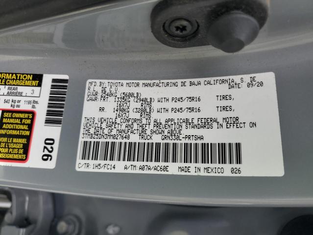 Photo 11 VIN: 3TMBZ5DN3MM027648 - TOYOTA TACOMA DOU 