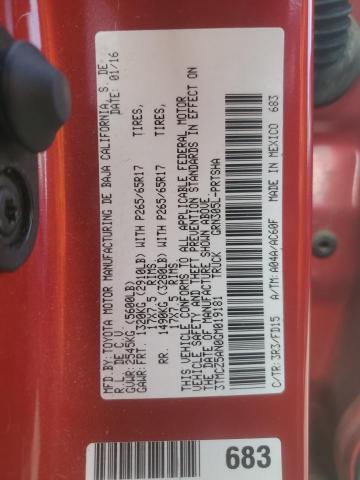 Photo 11 VIN: 3TMCZ5AN0GM019181 - TOYOTA TACOMA DOU 