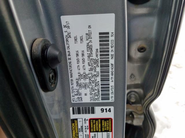 Photo 9 VIN: 3TMCZ5AN0HM115474 - TOYOTA TACOMA DOU 