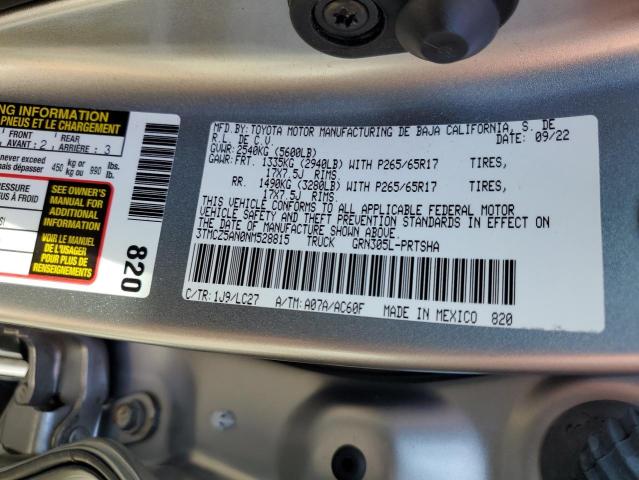 Photo 12 VIN: 3TMCZ5AN0NM528815 - TOYOTA TACOMA DOU 