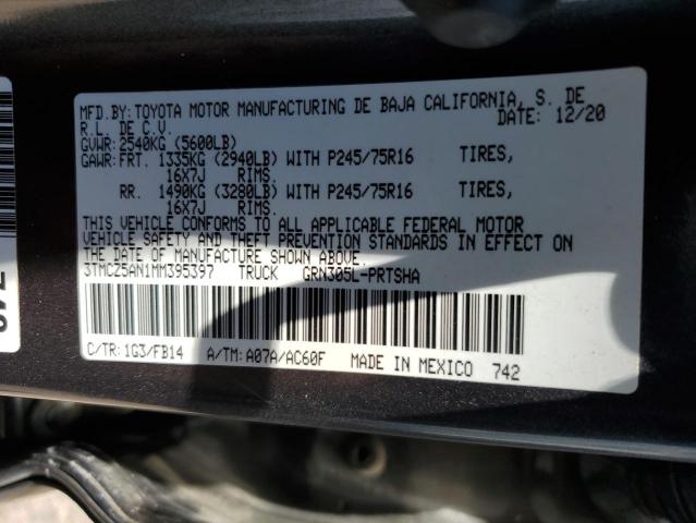 Photo 11 VIN: 3TMCZ5AN1MM395397 - TOYOTA TACOMA DOU 