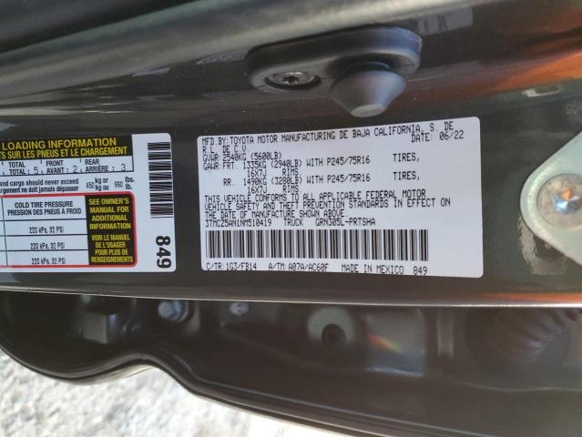 Photo 11 VIN: 3TMCZ5AN1NM510419 - TOYOTA TACOMA DOU 