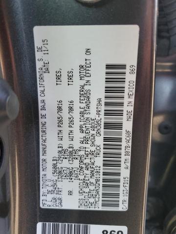 Photo 11 VIN: 3TMCZ5AN3GM011012 - TOYOTA TACOMA DOU 