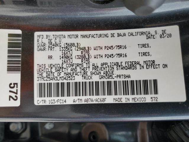 Photo 11 VIN: 3TMCZ5AN3LM342523 - TOYOTA TACOMA DOU 