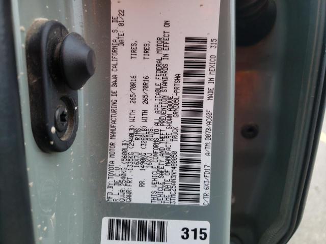 Photo 11 VIN: 3TMCZ5AN3NM480050 - TOYOTA TACOMA DOU 