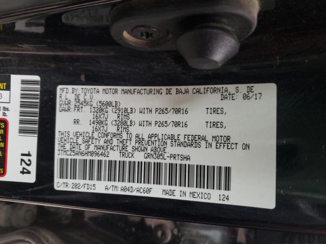 Photo 9 VIN: 3TMCZ5AN6HM096462 - TOYOTA TACOMA DOU 