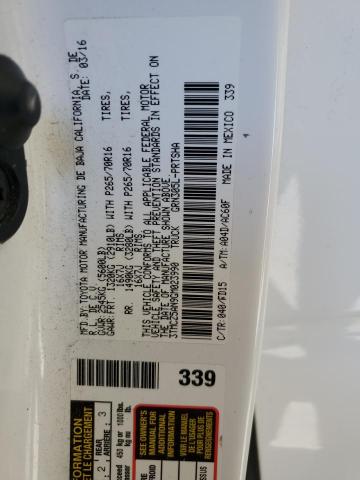Photo 11 VIN: 3TMCZ5AN9GM023990 - TOYOTA TACOMA DOU 