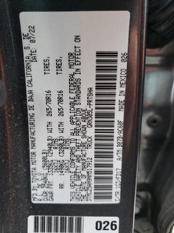 Photo 11 VIN: 3TMCZ5AN9NM517912 - TOYOTA TACOMA DOU 