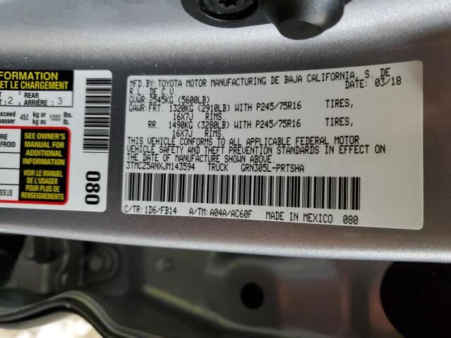 Photo 11 VIN: 3TMCZ5ANXJM143594 - TOYOTA TACOMA DOU 