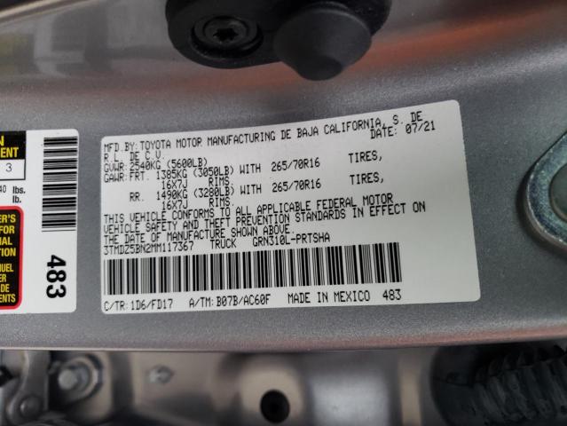 Photo 12 VIN: 3TMDZ5BN2MM117367 - TOYOTA TACOMA DOU 