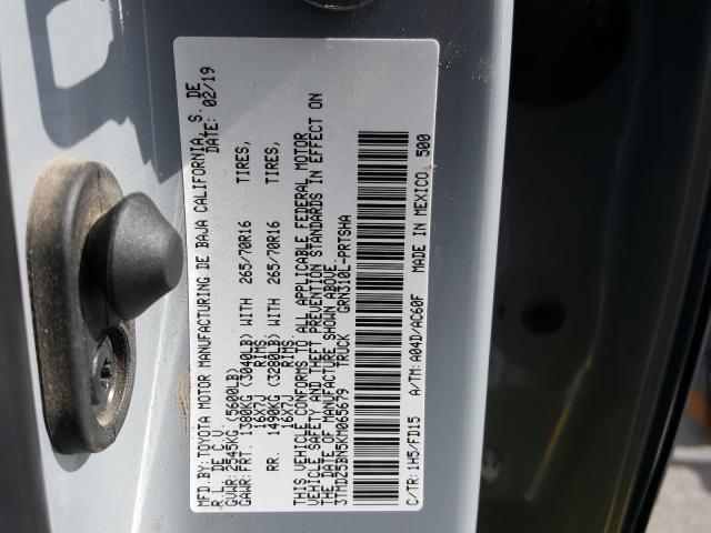 Photo 9 VIN: 3TMDZ5BN5KM065679 - TOYOTA TACOMA DOU 