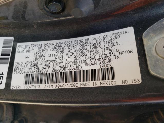 Photo 11 VIN: 3TMJU4GN1AM100379 - TOYOTA TACOMA DOU 