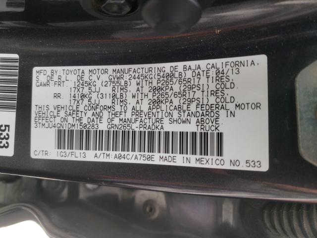 Photo 9 VIN: 3TMJU4GN1DM150283 - TOYOTA TACOMA DOU 