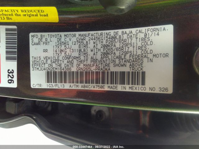 Photo 8 VIN: 3TMJU4GN2EM164386 - TOYOTA TACOMA 