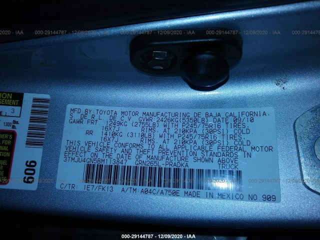 Photo 8 VIN: 3TMJU4GN5BM113847 - TOYOTA TACOMA 