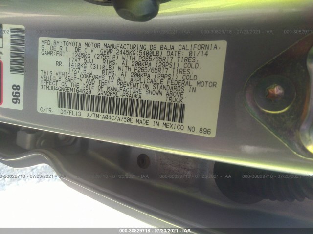 Photo 8 VIN: 3TMJU4GN6EM164620 - TOYOTA TACOMA 