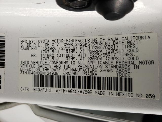 Photo 9 VIN: 3TMJU4GN8BM124938 - TOYOTA TACOMA DOU 