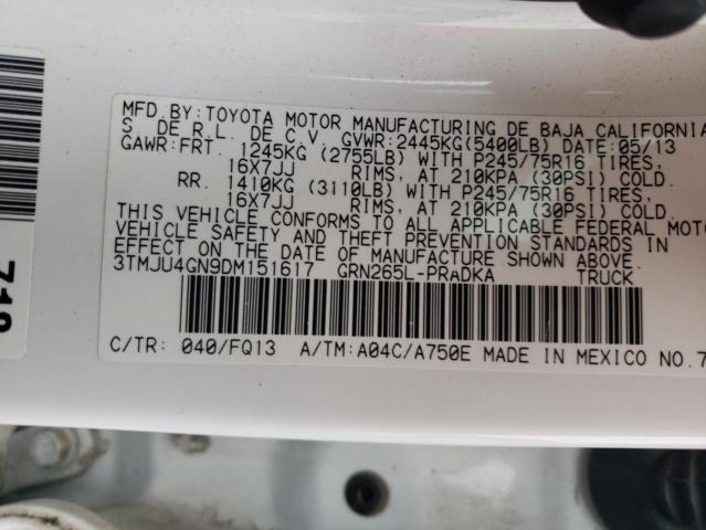 Photo 12 VIN: 3TMJU4GN9DM151617 - TOYOTA TACOMA DOU 