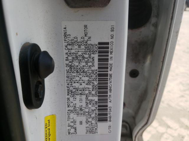 Photo 9 VIN: 3TMJU4GN9DM154100 - TOYOTA TACOMA DOU 