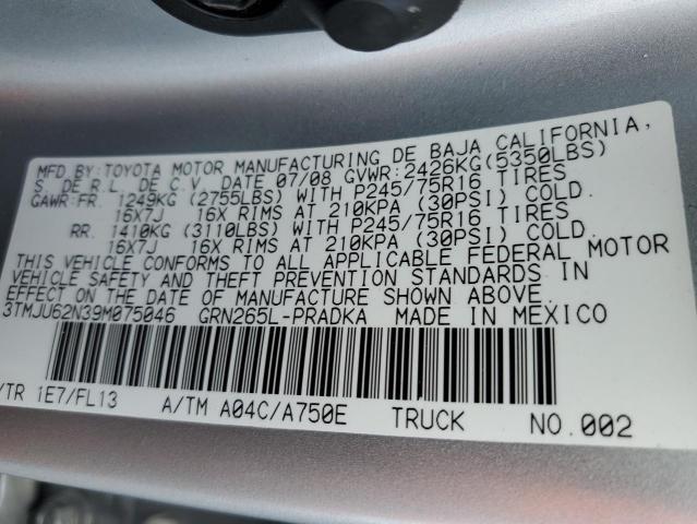 Photo 11 VIN: 3TMJU62N39M075046 - TOYOTA TACOMA DOU 