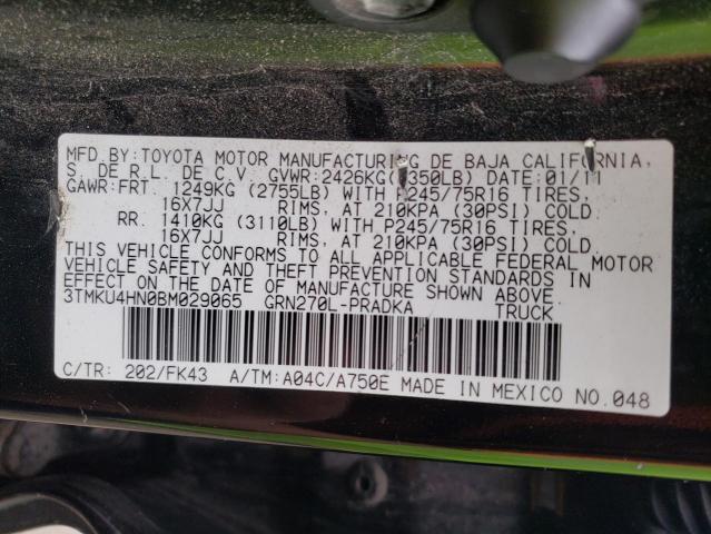 Photo 11 VIN: 3TMKU4HN0BM029065 - TOYOTA TACOMA 