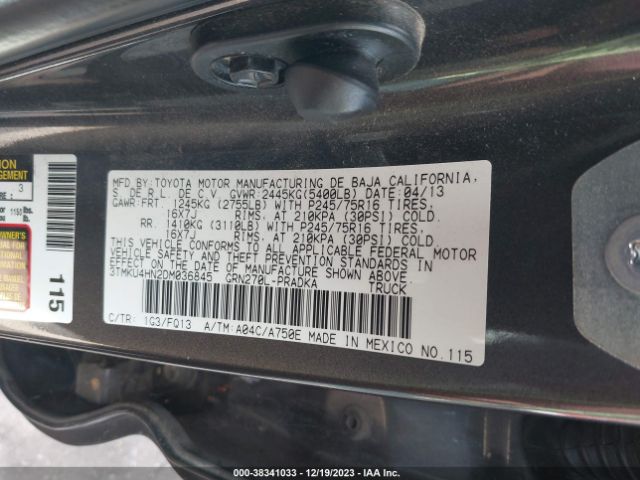 Photo 8 VIN: 3TMKU4HN2DM036845 - TOYOTA TACOMA 