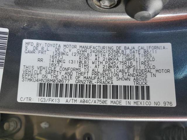 Photo 11 VIN: 3TMKU4HN3BM030677 - TOYOTA TACOMA DOU 