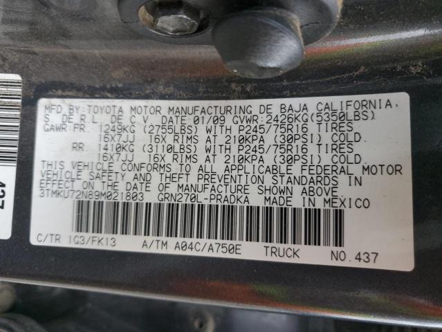 Photo 12 VIN: 3TMKU72N89M021803 - TOYOTA TACOMA 