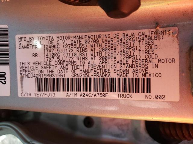 Photo 9 VIN: 3TMLU42N19M031561 - TOYOTA TACOMA DOU 