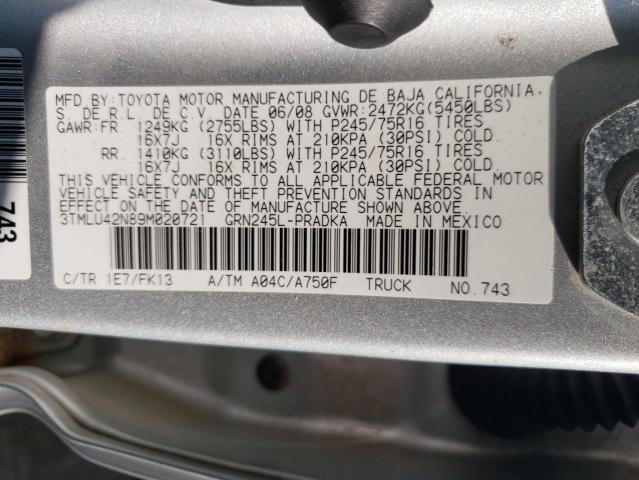 Photo 11 VIN: 3TMLU42N89M020721 - TOYOTA TACOMA DOU 