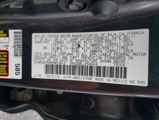 Photo 11 VIN: 3TMMU4FN5BM033012 - TOYOTA TACOMA DOU 