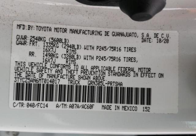 Photo 11 VIN: 3TYCZ5AN6MT014017 - TOYOTA TACOMA DOU 