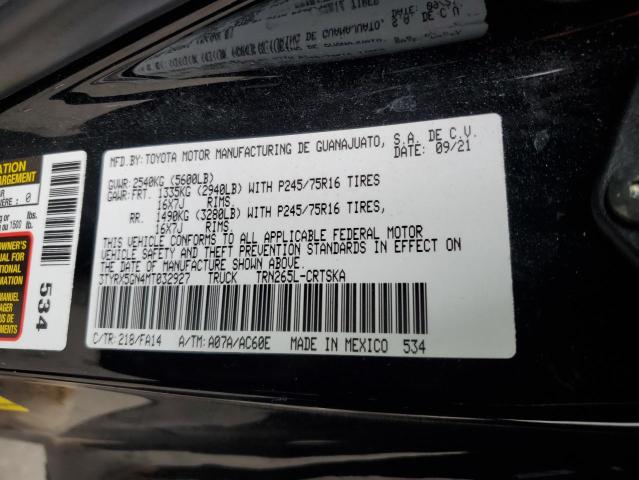 Photo 11 VIN: 3TYRX5GN4MT032927 - TOYOTA TACOMA ACC 