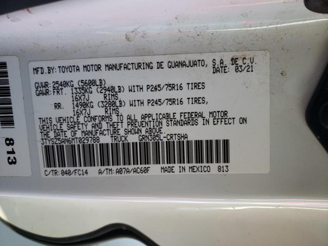 Photo 11 VIN: 3TYSZ5AN6MT029788 - TOYOTA TACOMA ACC 