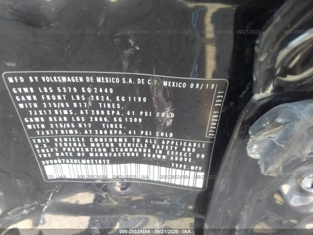 Photo 8 VIN: 3VV0B7AX0LM021612 - VOLKSWAGEN TIGUAN 