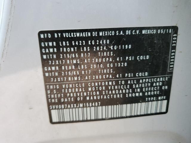 Photo 13 VIN: 3VV0B7AXXJM158487 - VOLKSWAGEN TIGUAN S 