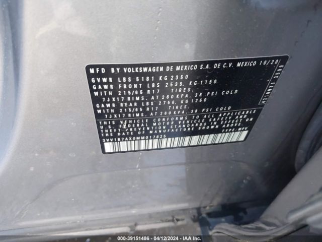 Photo 8 VIN: 3VV1B7AX0MM017825 - VOLKSWAGEN TIGUAN 