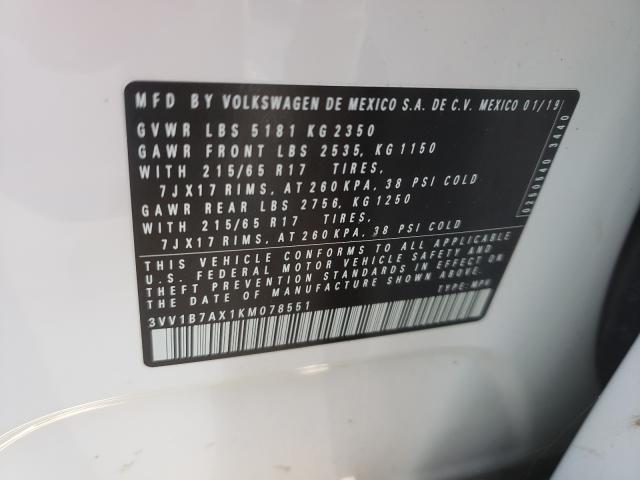 Photo 9 VIN: 3VV1B7AX1KM078551 - VOLKSWAGEN TIGUAN S 