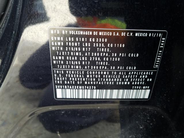 Photo 9 VIN: 3VV1B7AX2KM074279 - VOLKSWAGEN TIGUAN S 