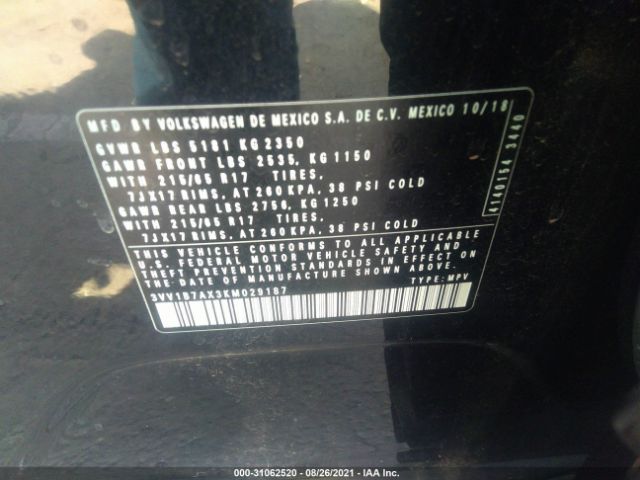 Photo 8 VIN: 3VV1B7AX3KM029187 - VOLKSWAGEN TIGUAN 